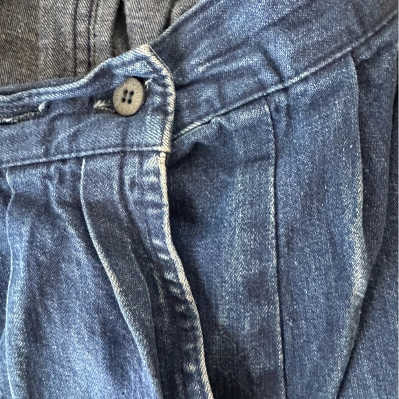 Vintage Calvin Klein Denim Pleated Skirt - Picture 5 of 8